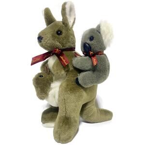 Ascool Kangaroo Baby Joey and Koala Bear Plush Stuffed Animal 11.5 Inches Tall